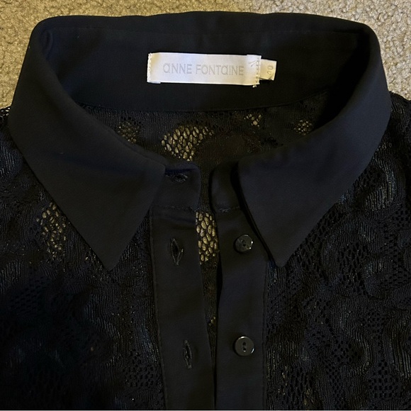 Anne Fontaine Paris Elga Lace Blouse - Picture 5 of 11